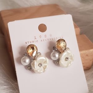 PICK 3 FOR $10 or $5 each; white/light amber colored studs